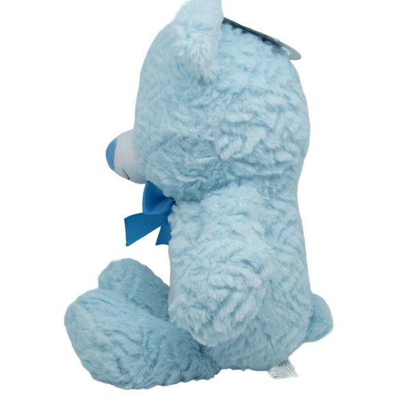 My First Bear Kellybaby Blue Plush Rattles Embroidered Eyes Soft Cuddly NWT 14" - Picture 5 of 7